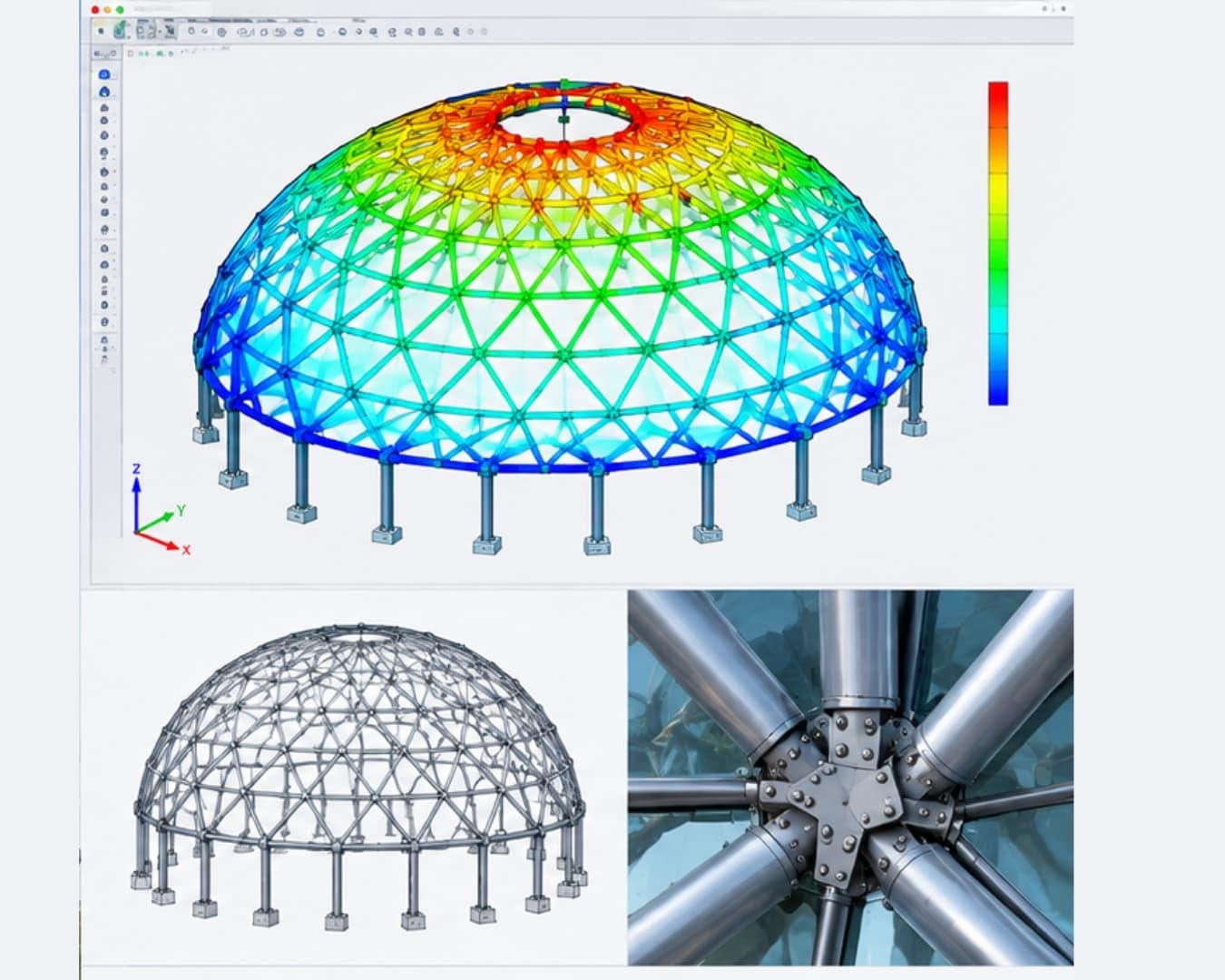 Precision reinforced concrete structural frame, high-yield steel rebar tying, and seismic column detailing.
